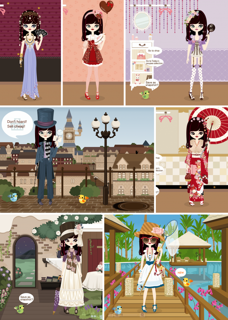 My poupee's outfits for the third week of poupéegirl's last month