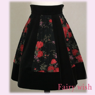 Fairywish — FW-0704SK — skirt — Black x Red