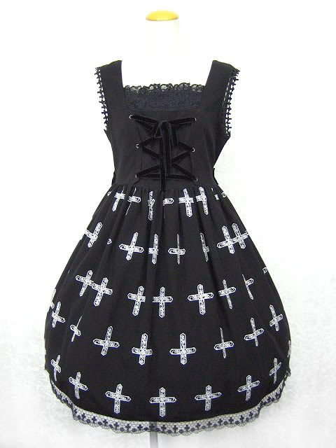 Métamorphose Temps de Fille  — Cross Lace dress — Black x White