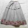 Wildfellhall — 1910s embroidered wool skirt — Grey and red