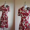 Jumblelaya — Late 1930s or early 1940s dress — Red Flowers