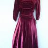 Revival Vintage Clothing — 1940s velvet dress — Rasberry