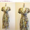 Jumblelaya — 1940s dress — Green & yellow