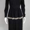 Little Stars — 1940s peplum wool dress — Black