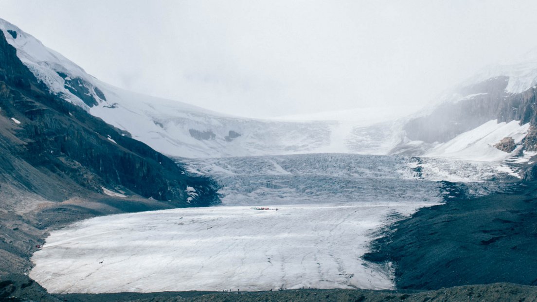 Athabasca Glacier in Colombia icefield