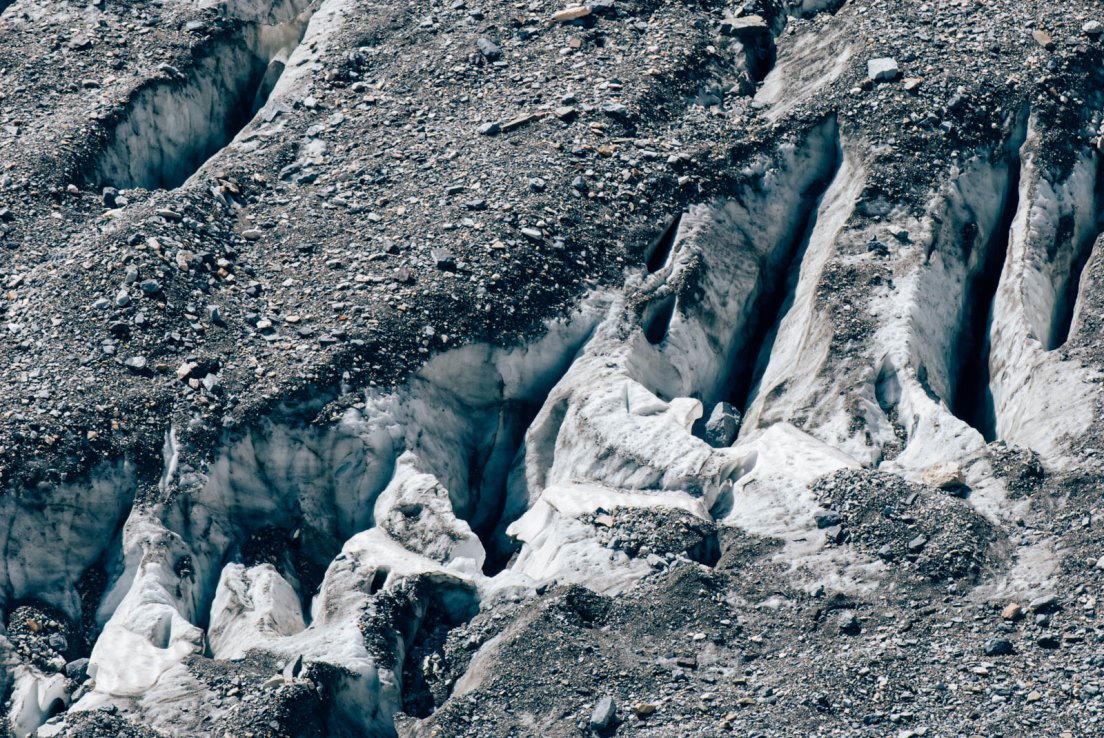 Icefield texture on the Three Glaciers Trail