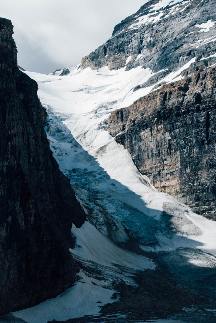 One of the glaciers on the Three Glaciers Trail, Banff National Park, Lake Louise #070, 1st august 2016 One of the glaciers on the Three Glaciers Trail