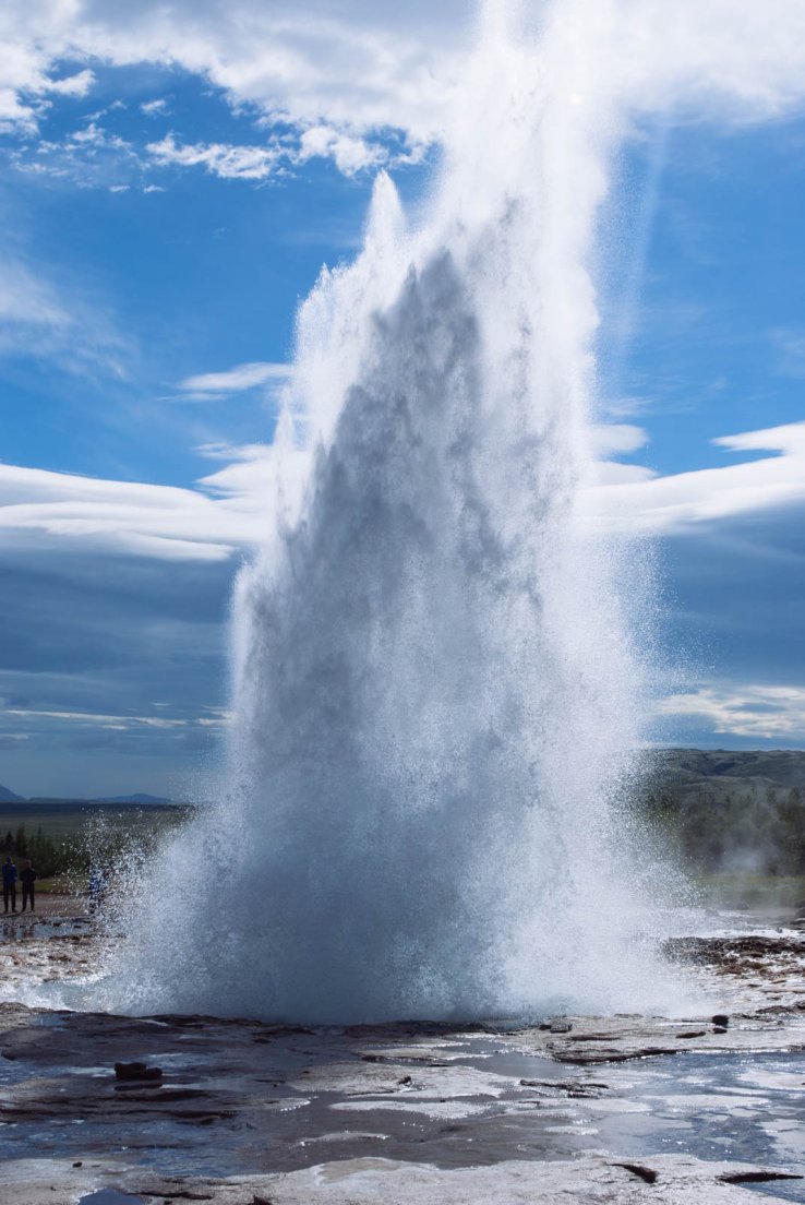 Late stage of the Strokkur eruption