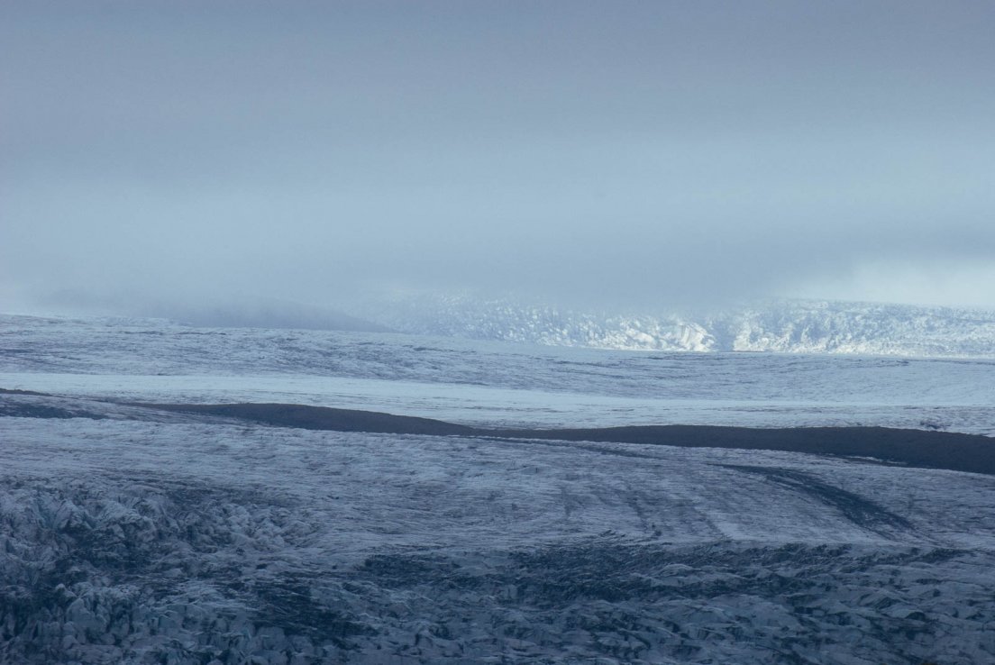 Glacier on a grey day