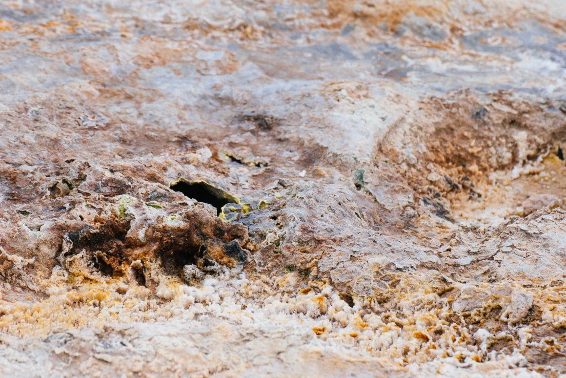 Crusty texture in a volcanic area