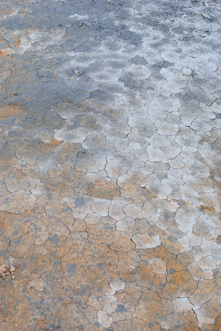 Flaked ground texture, Námafjall #012, Iceland, 3rd august 2017 Flaked ground texture
