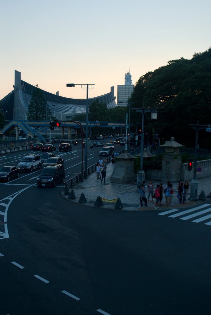 A streetview near Harajuku station at sunset, Omotesando #128, 14 août 2011