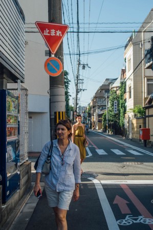 A western lady in the streets of Kyoto