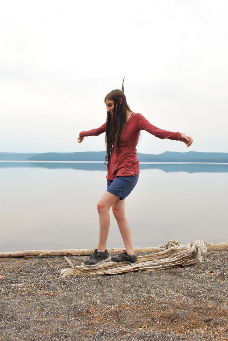 Me walking on a tree bunk