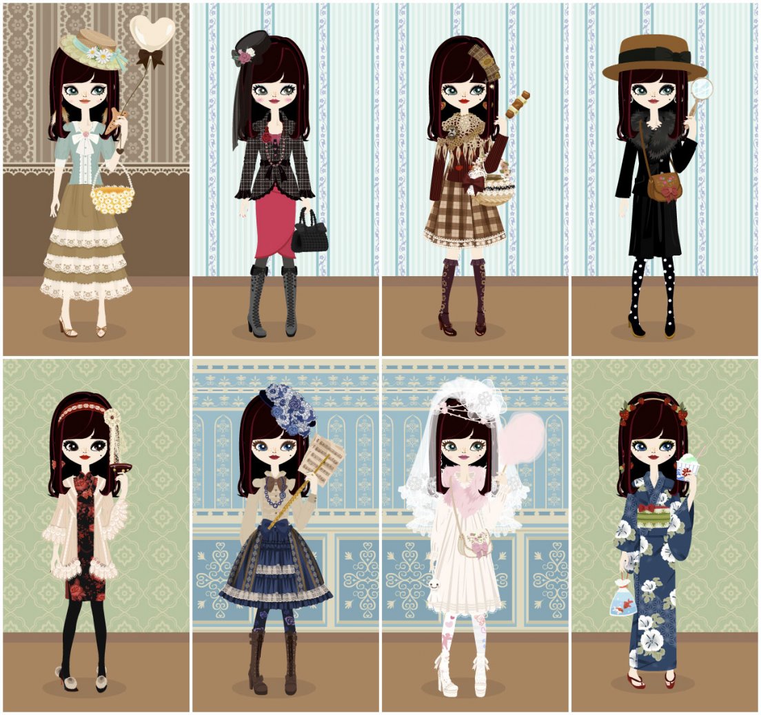 8 outfits on pupe.ameba.jp